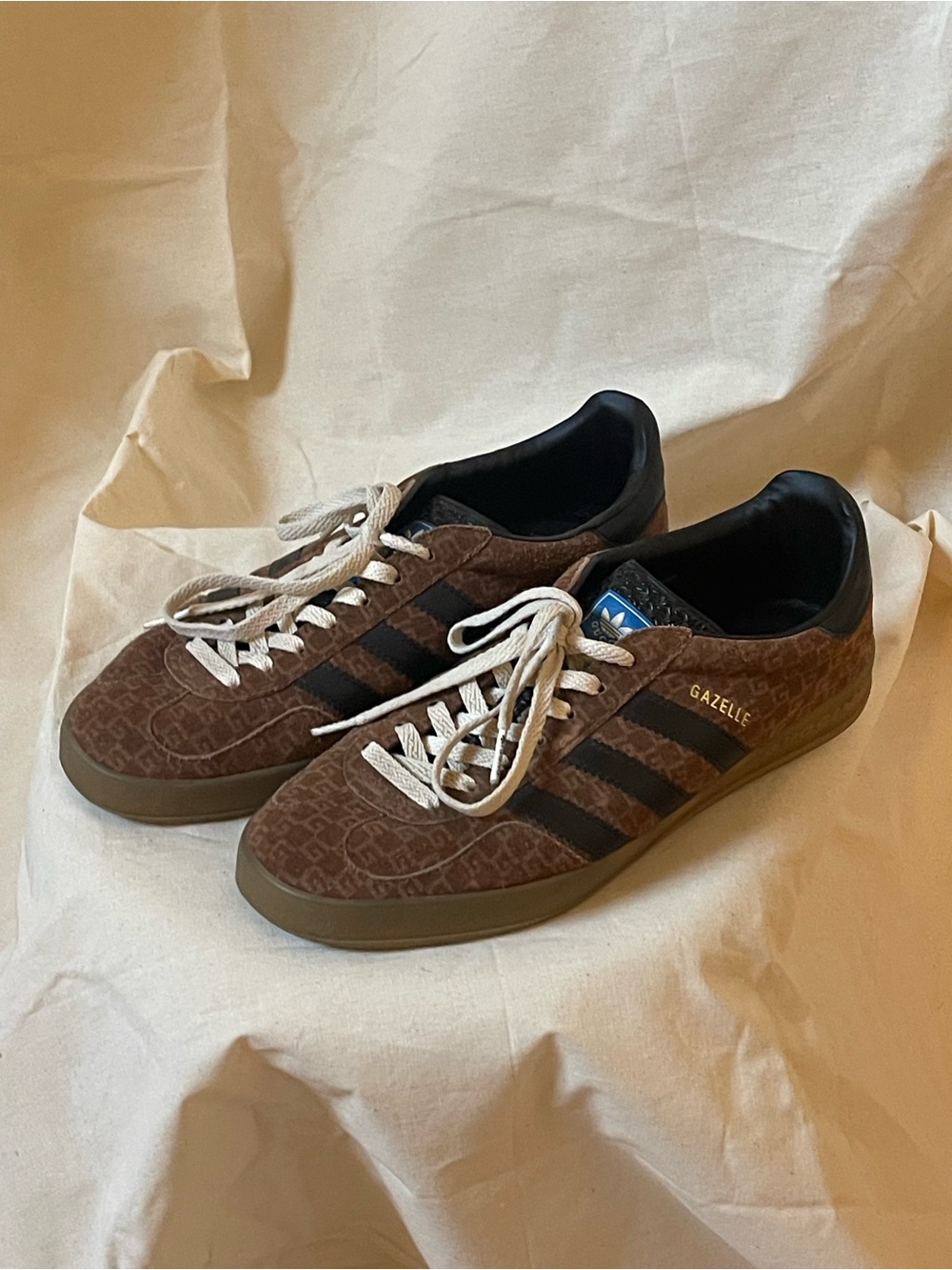 Adidas X Gucci Gazelle Brown Suede Men's Sneakers